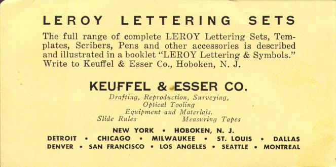 LeRoy Lettering System - Estate Details